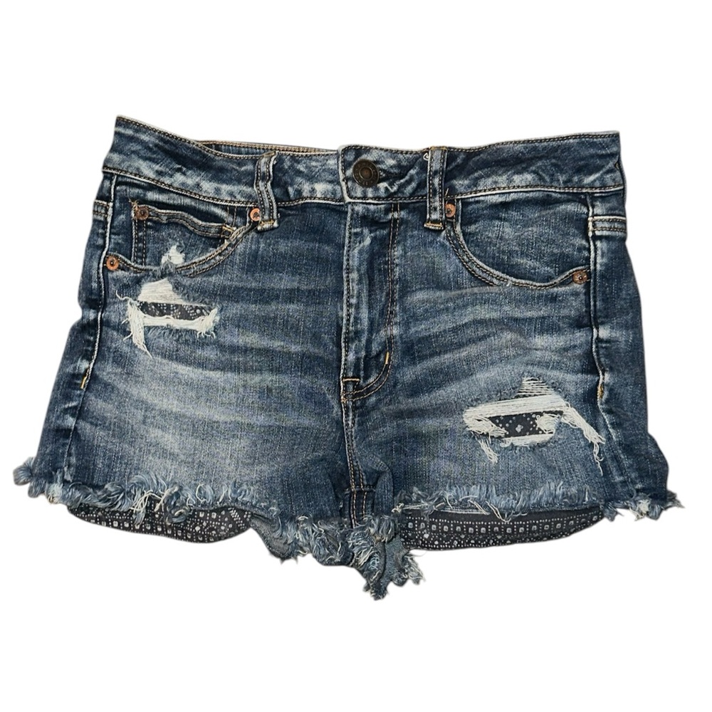 American Eagle distressed high-rise shorts
